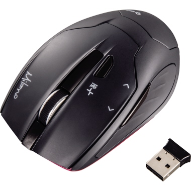 Hama Optische PC Maus Milano mit USB-A Anschluss rot