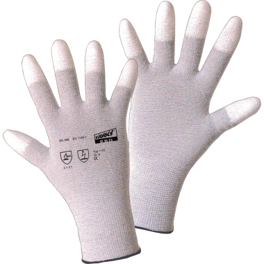 WORKY Handschuh ESD TIP 1170-7 NylonCarbonPU Größe7 1Paar