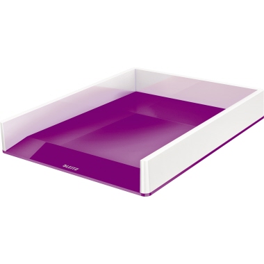 Leitz Briefablage WOW Duo Colour zweifarbig violett, weiß