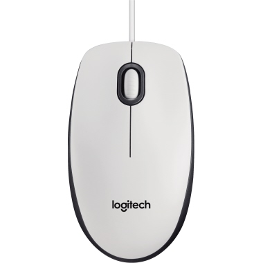 Logitech Optische PC Maus M100 weiß