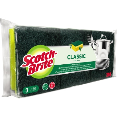 9 x 7 x 4,5 cm gelb/grün Scotch-Brite™ Reinigungsschwamm Classic 