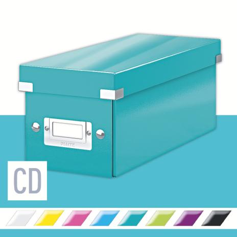 Leitz Archivbox WOW Click & Store CD pink