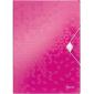 Leitz Eckspanner WOW 23,5 x 32 cm 150 Bl. (80 g/m²) pink, metallic