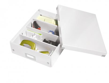 Leitz Aufbewahrungsbox Click & Store WOW 28 x 10 x 37 cm weiß-4