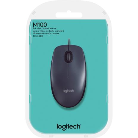 Logitech Optische PC Maus M100 weiß-5